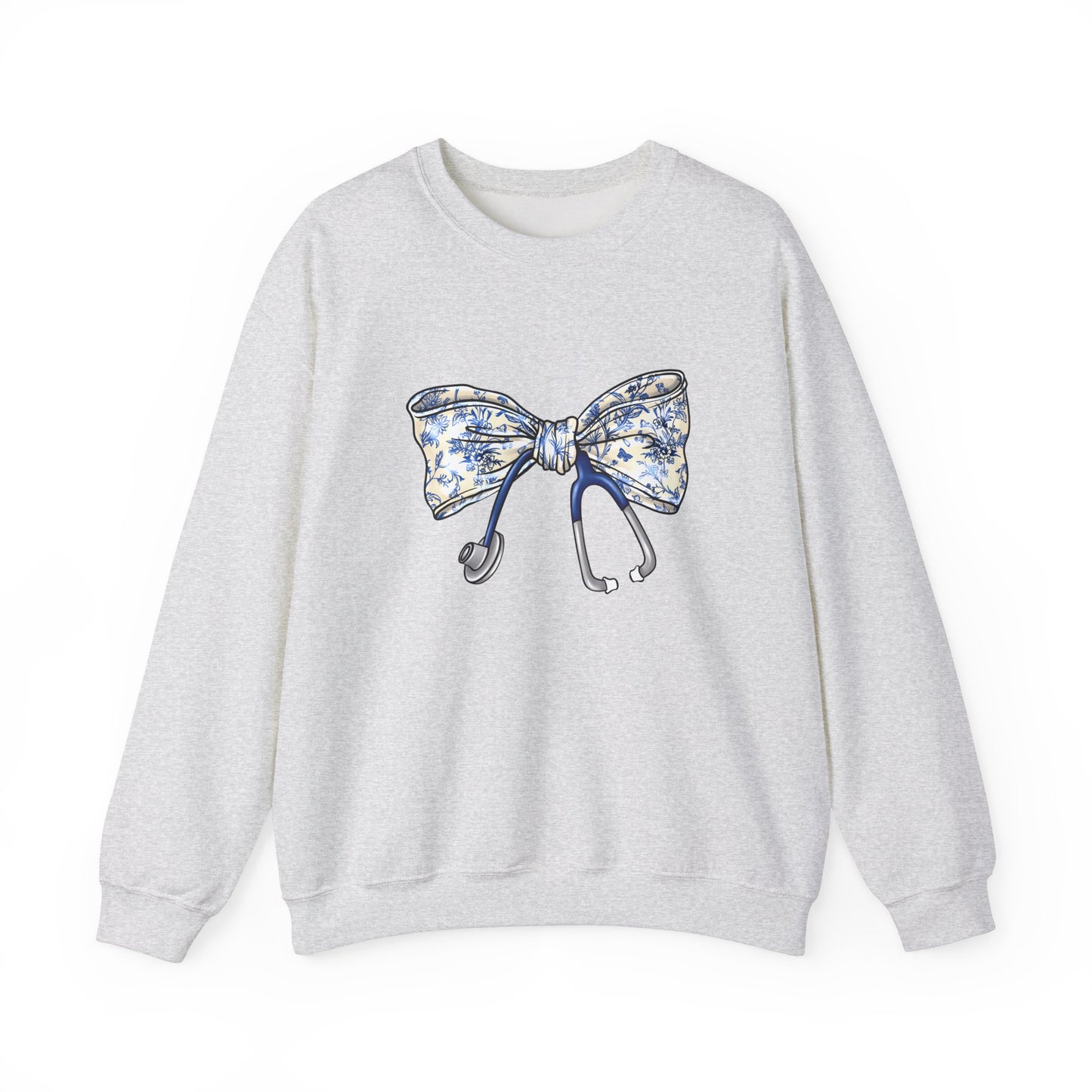 Floral Bow Stethoscope Sweatshirt | Cozy Medical Apparel for Healthcare Heroes