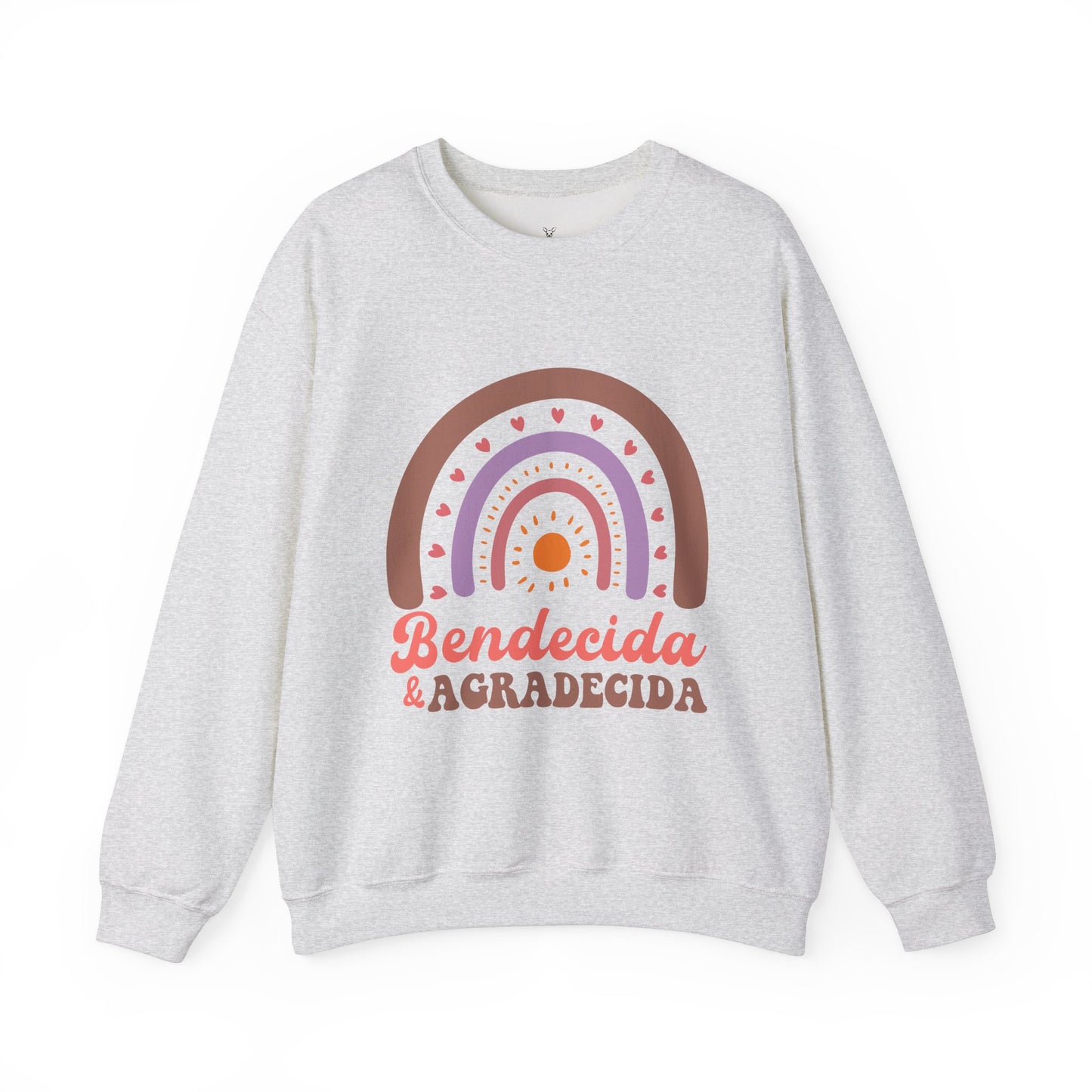 Bendecida & Agradecida Crewneck Sweatshirt - Cozy Unisex Sweater with Positive Vibes