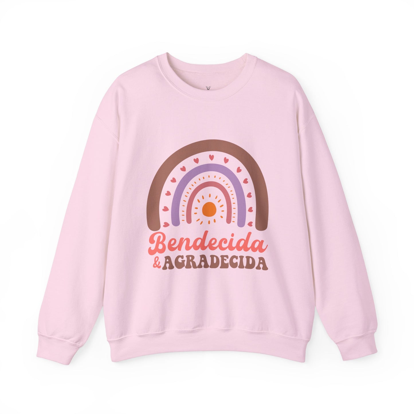 Bendecida & Agradecida Crewneck Sweatshirt - Cozy Unisex Sweater with Positive Vibes