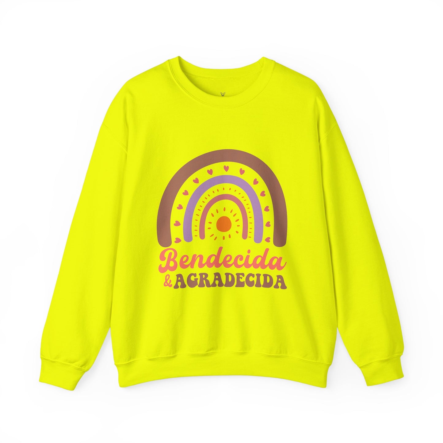 Bendecida & Agradecida Crewneck Sweatshirt - Cozy Unisex Sweater with Positive Vibes