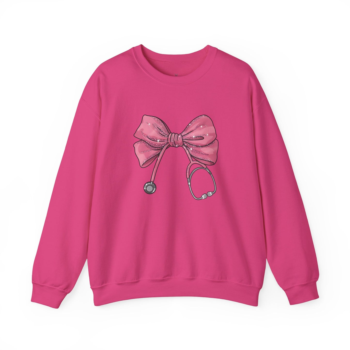 Nurse Life Crewneck Sweatshirt with Bow Design