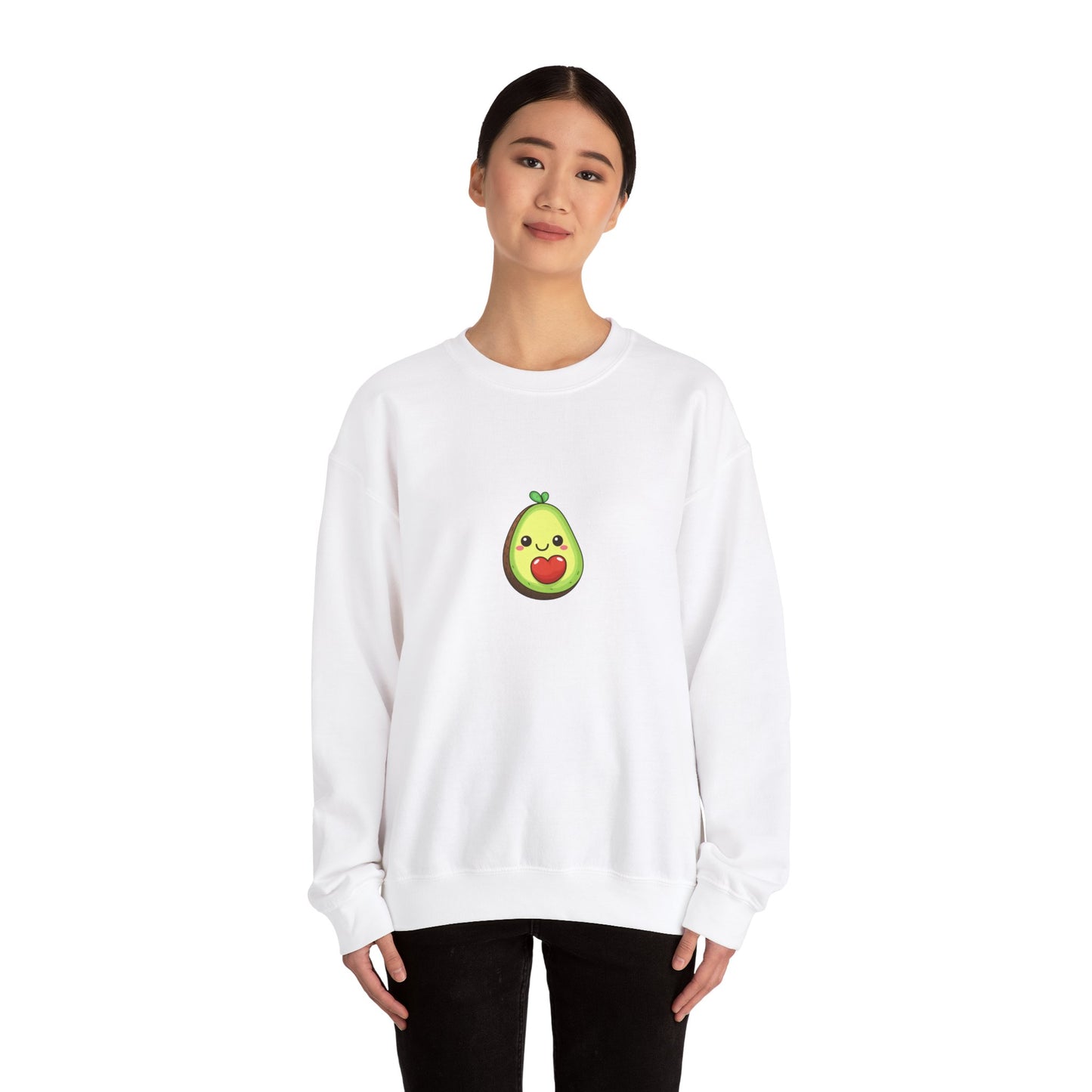 Cute Avocado Valentines Day Print Unisex Crewneck Sweatshirt