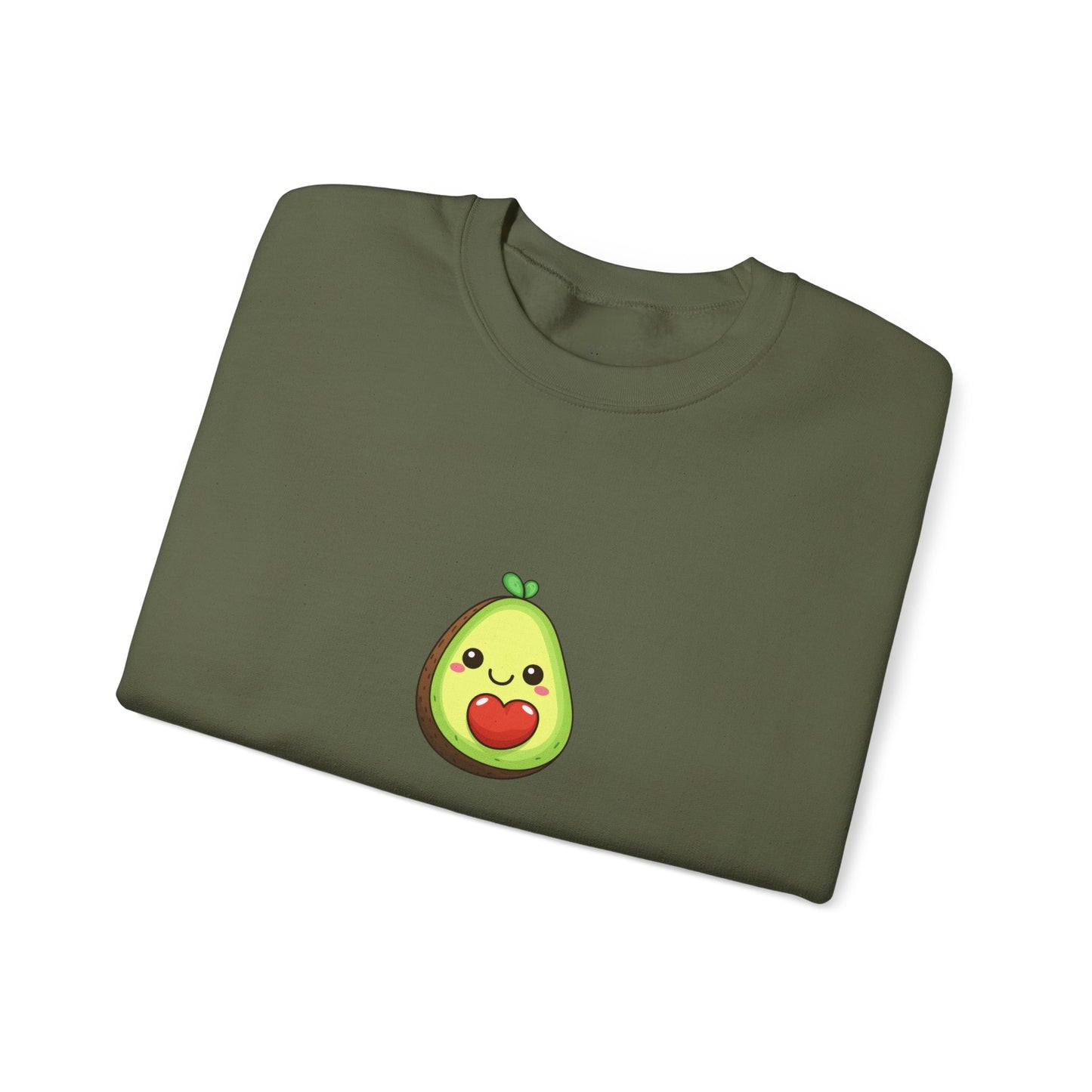 Cute Avocado Valentines Day Print Unisex Crewneck Sweatshirt