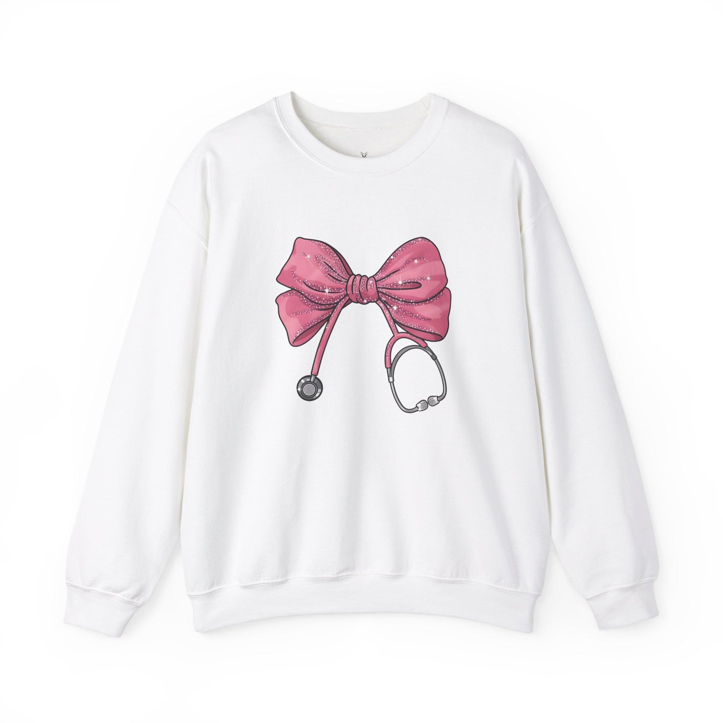 Nurse Life Crewneck Sweatshirt with Bow Design