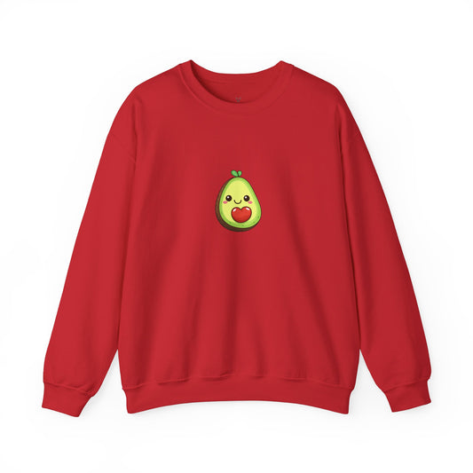 Cute Avocado Valentines Day Print Unisex Crewneck Sweatshirt