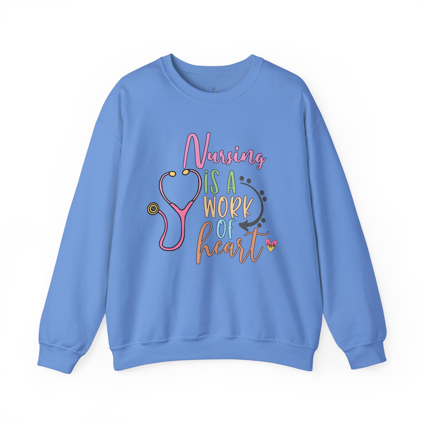 Nursing is a Work of Heart Crewneck Sweatshirt - Unisex Heavy Blend™