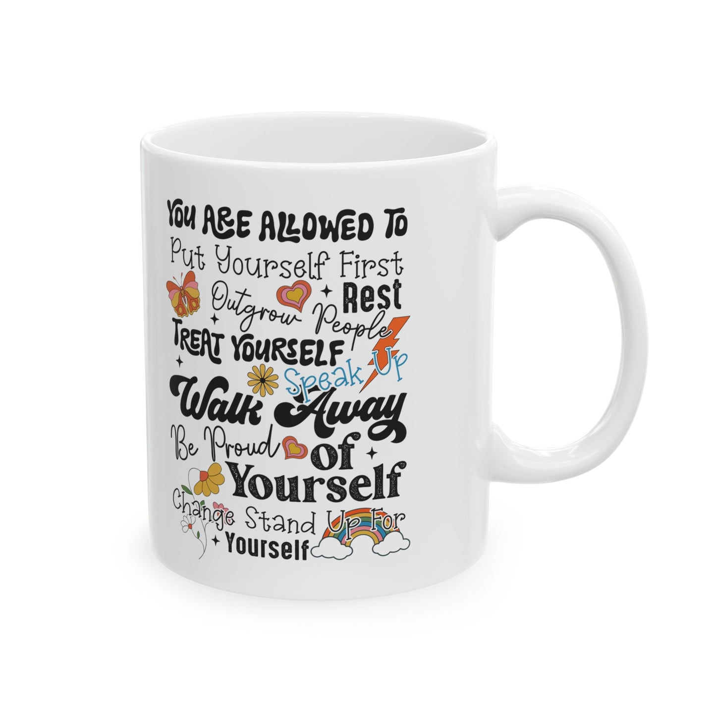 Inspirational Ceramic Mug - Motivational Quotes for Daily Empowerment