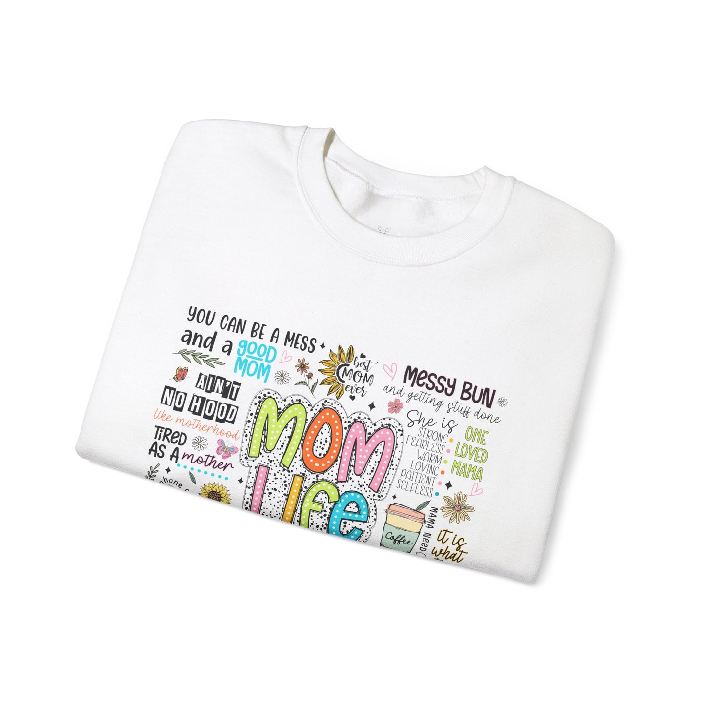 Mom Life Unisex Heavy Blend™ Crewneck Sweatshirt - Cozy Gift for Moms