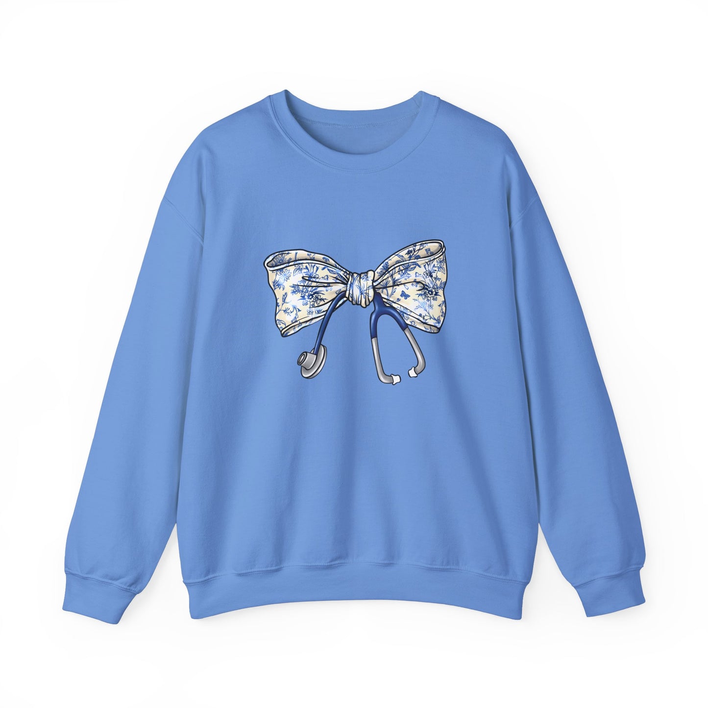 Floral Bow Stethoscope Sweatshirt | Cozy Medical Apparel for Healthcare Heroes