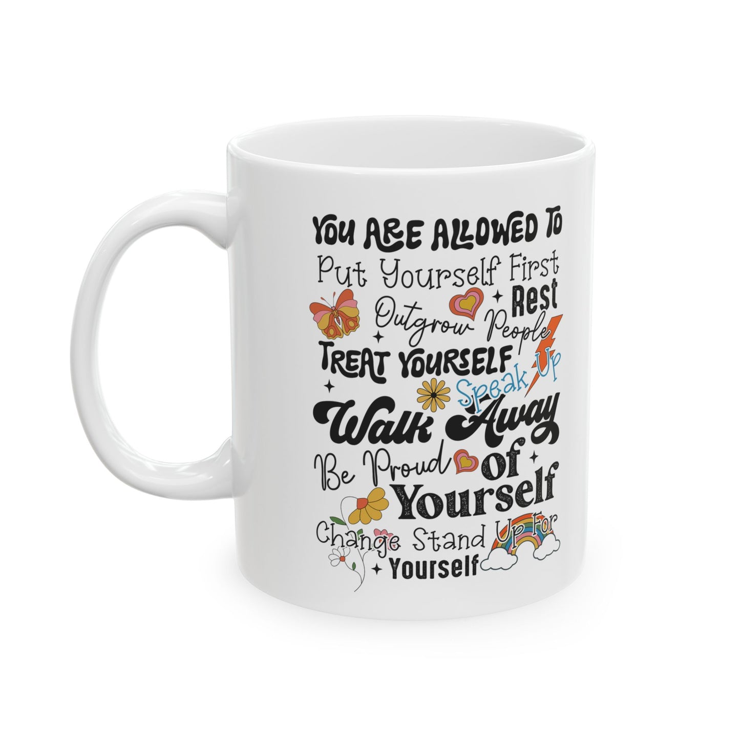 Inspirational Ceramic Mug - Motivational Quotes for Daily Empowerment