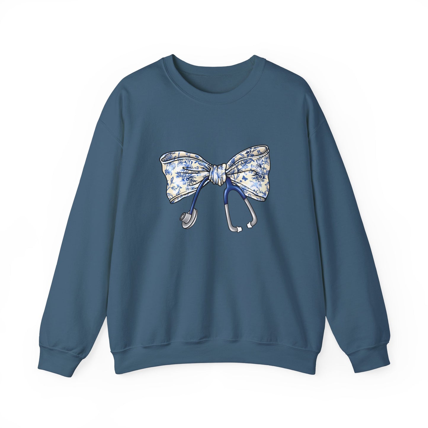 Floral Bow Stethoscope Sweatshirt | Cozy Medical Apparel for Healthcare Heroes