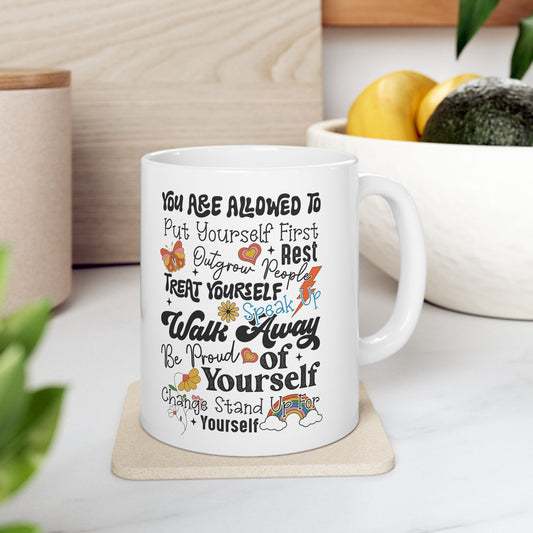 Inspirational Ceramic Mug - Motivational Quotes for Daily Empowerment