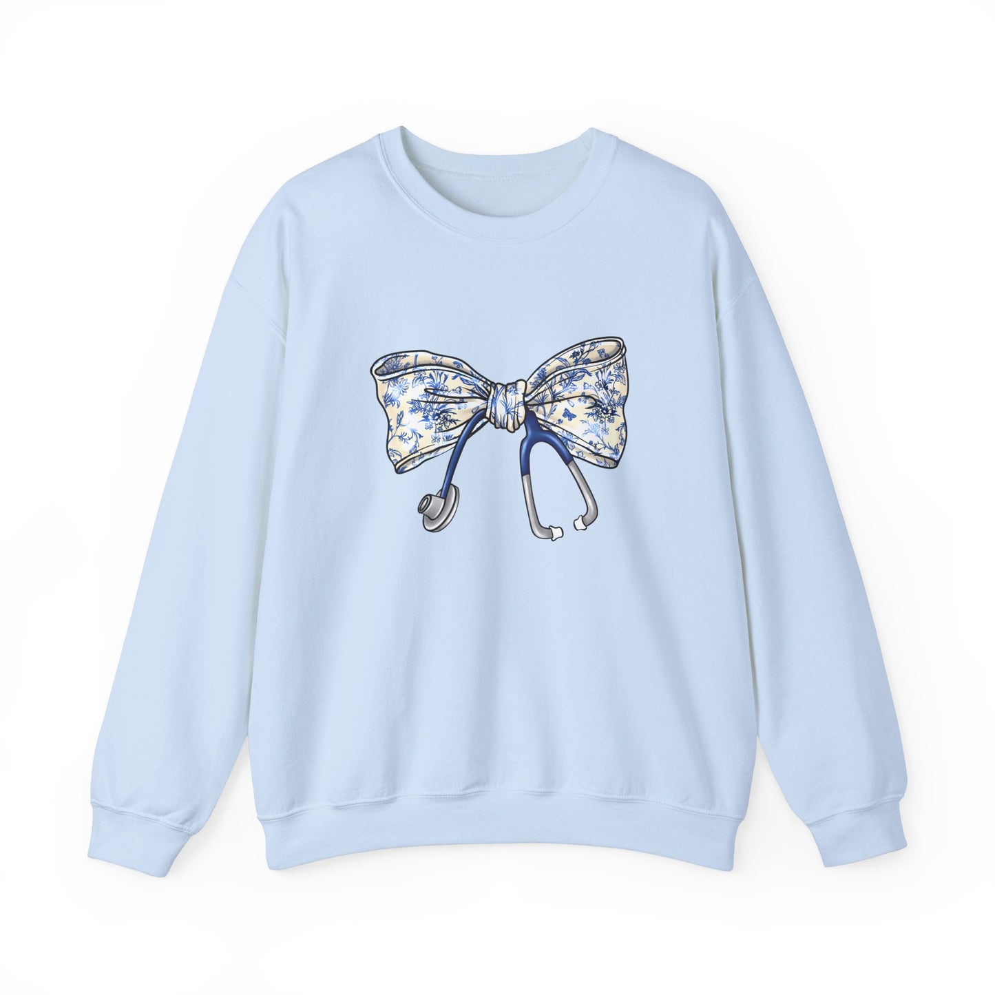 Floral Bow Stethoscope Sweatshirt | Cozy Medical Apparel for Healthcare Heroes