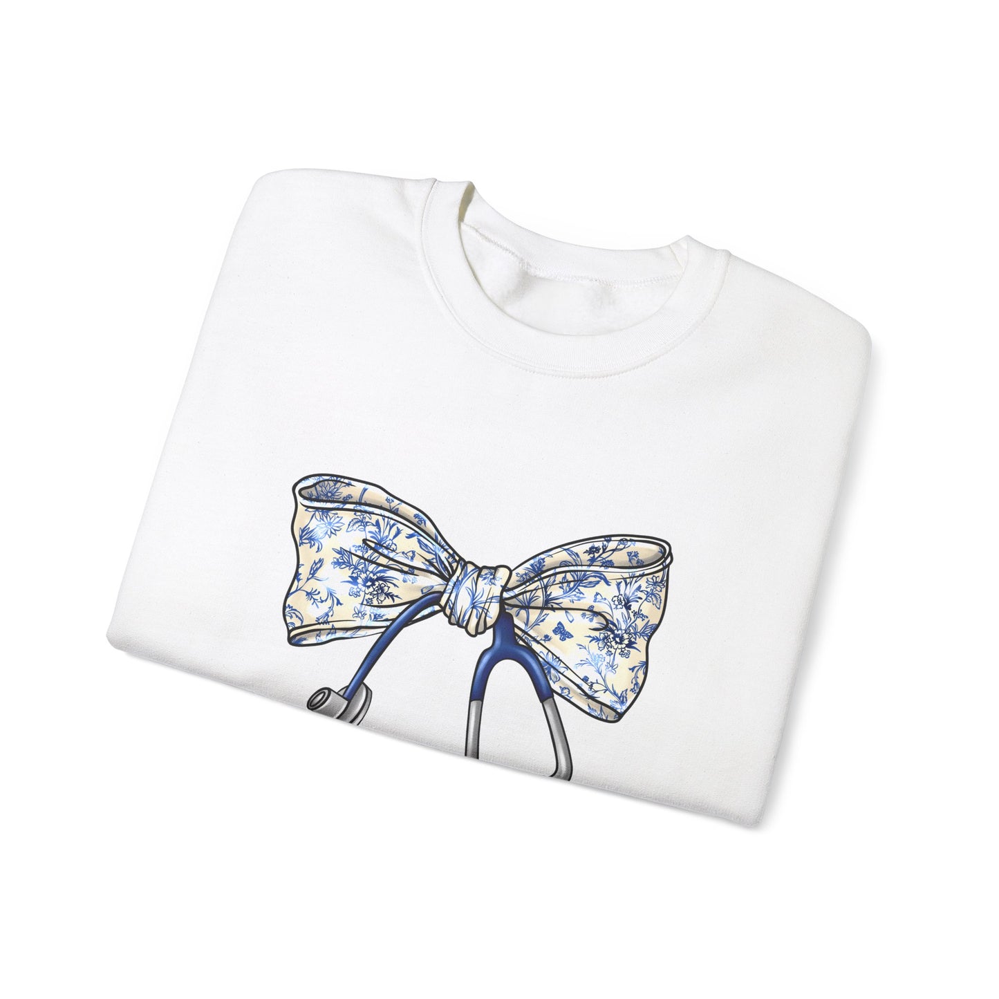 Floral Bow Stethoscope Sweatshirt | Cozy Medical Apparel for Healthcare Heroes