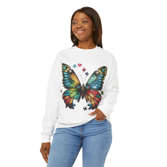 Butterfly Autism Sweatshirt: Unisex Heavy Blend - Autism Awareness