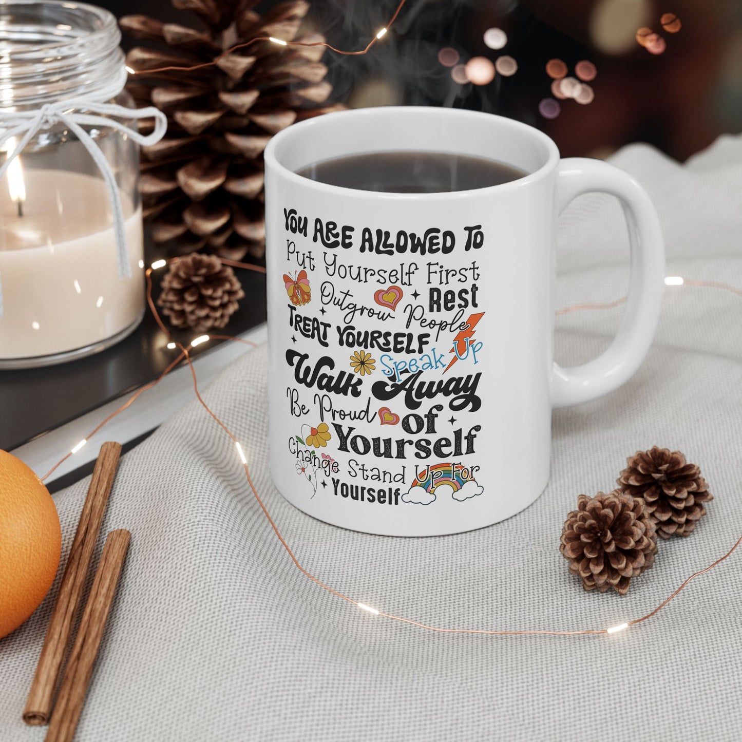 Inspirational Ceramic Mug - Motivational Quotes for Daily Empowerment