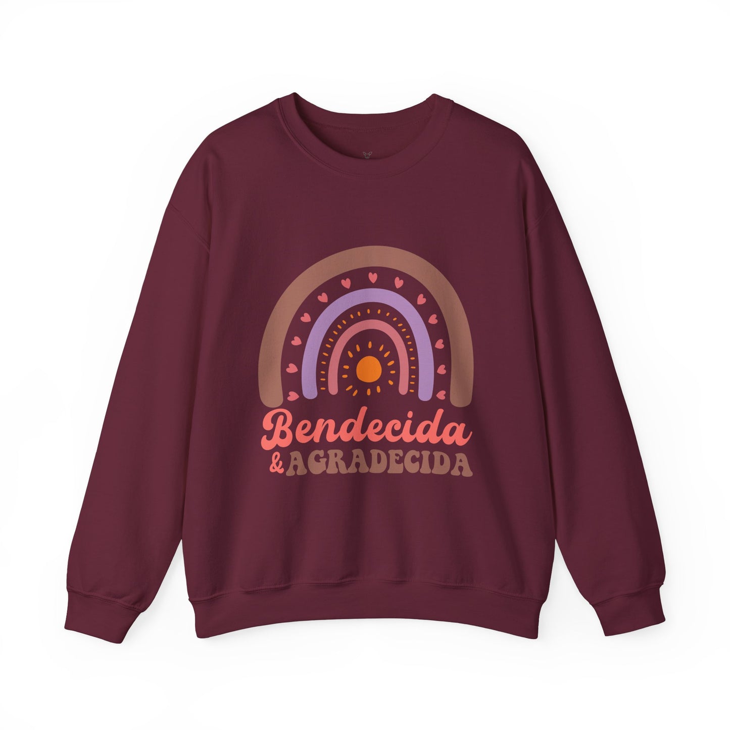 Bendecida & Agradecida Crewneck Sweatshirt - Cozy Unisex Sweater with Positive Vibes