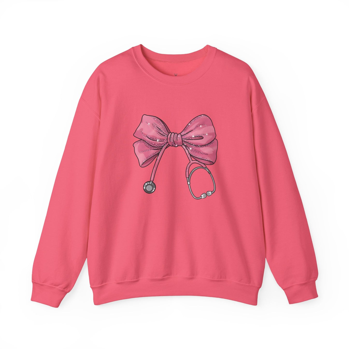 Nurse Life Crewneck Sweatshirt with Bow Design