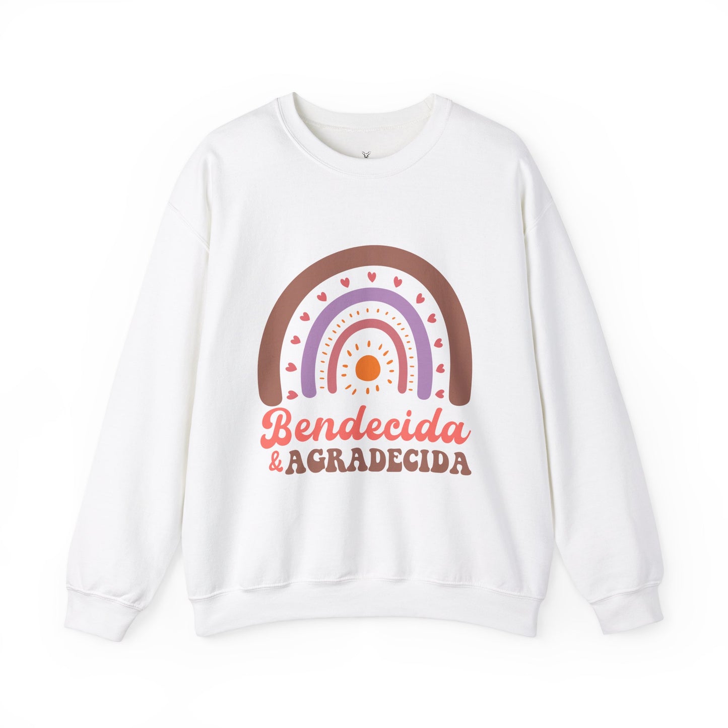 Bendecida & Agradecida Crewneck Sweatshirt - Cozy Unisex Sweater with Positive Vibes