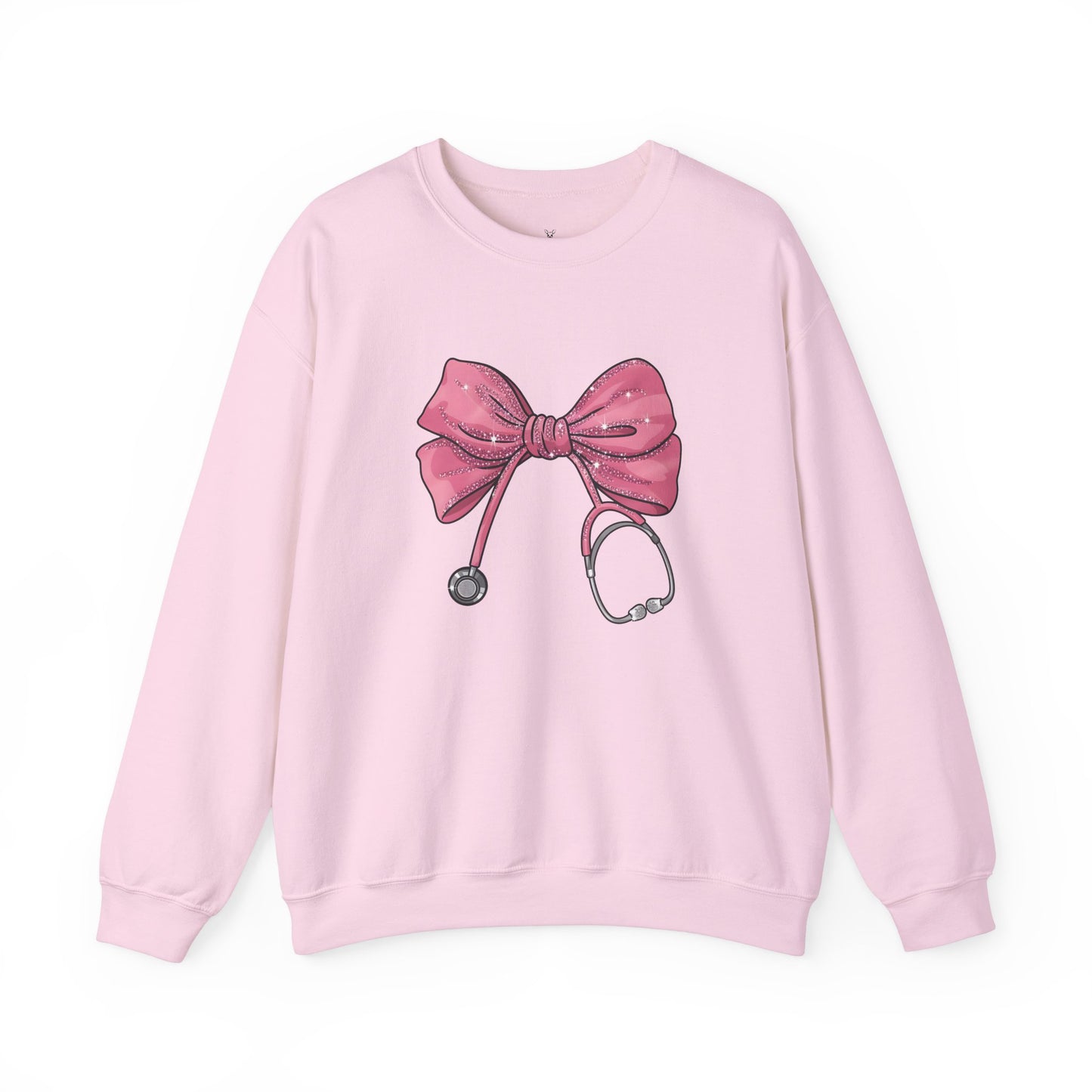 Nurse Life Crewneck Sweatshirt with Bow Design