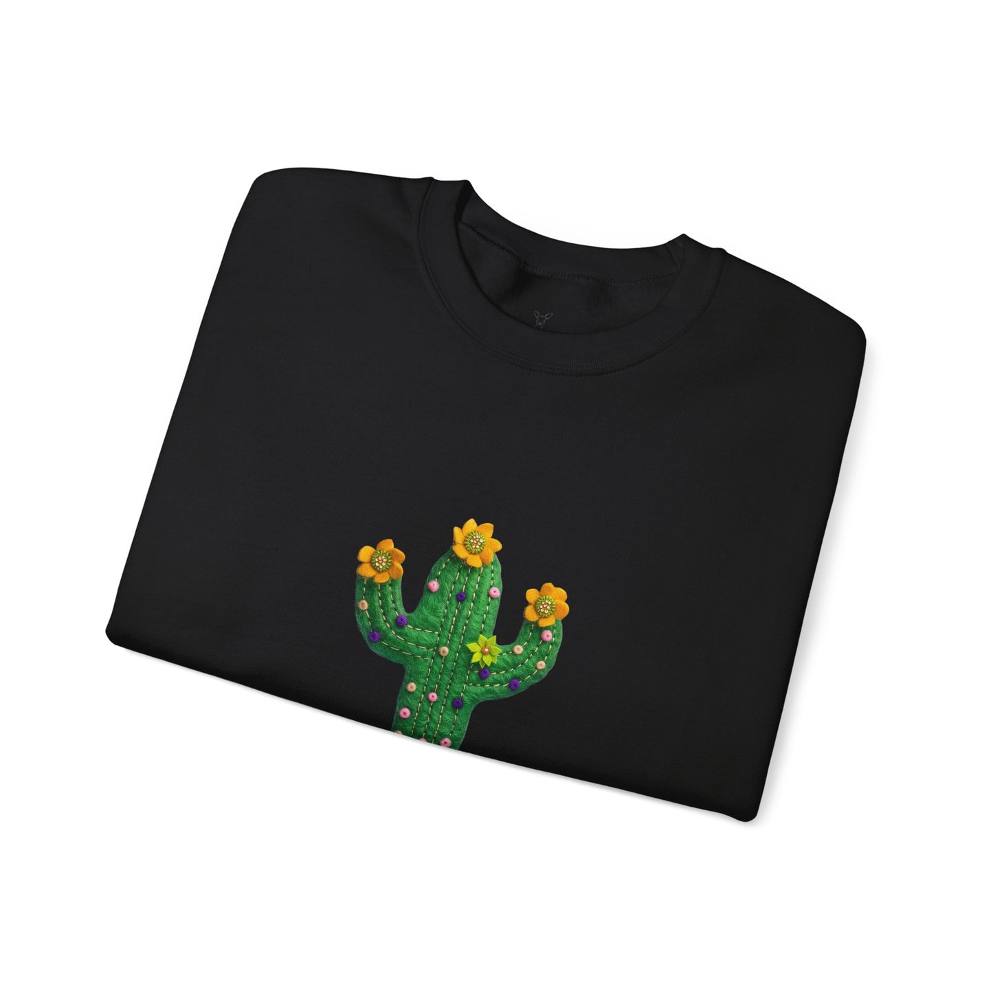 Cactus Vibes Unisex Crewneck Sweatshirt - Bright Orange Cozy Wear