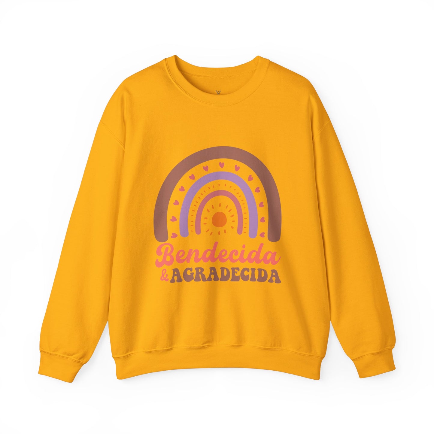 Bendecida & Agradecida Crewneck Sweatshirt - Cozy Unisex Sweater with Positive Vibes