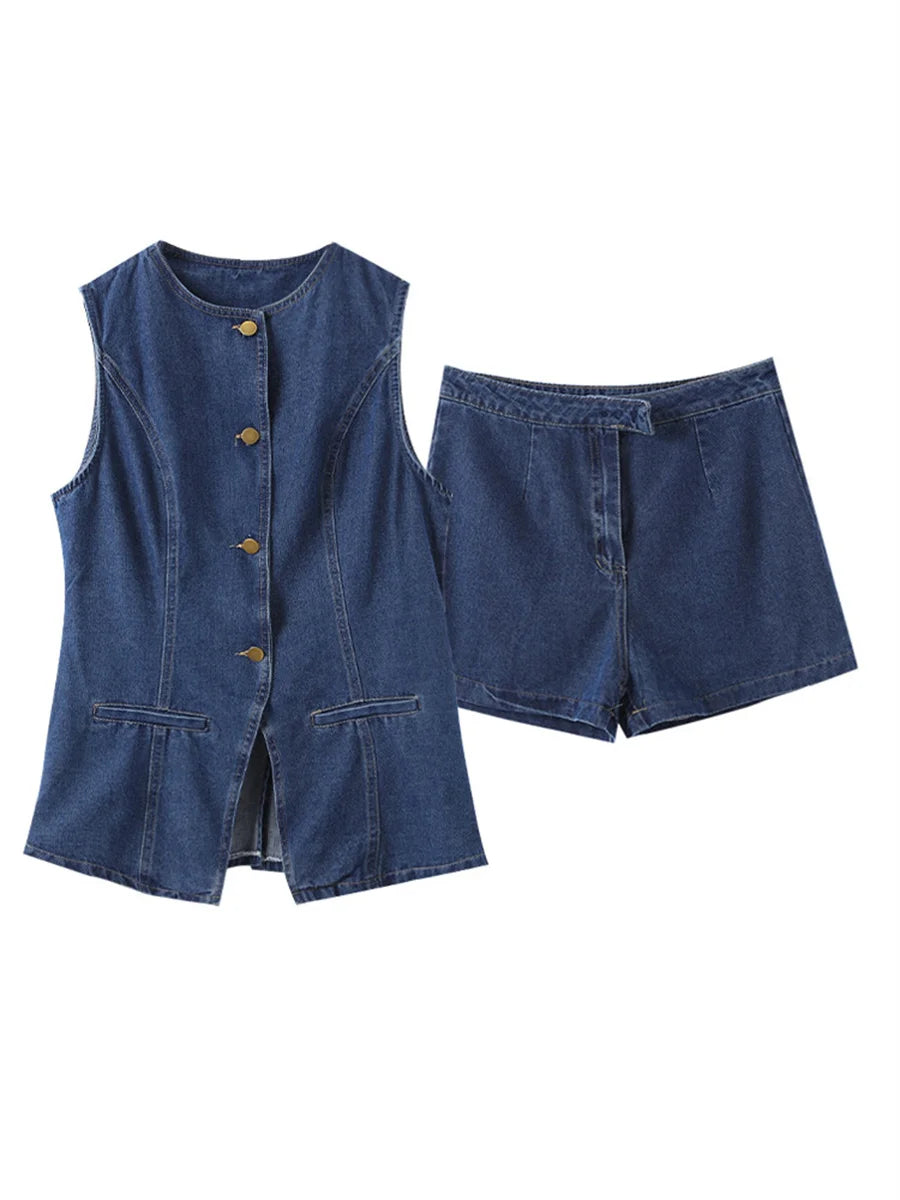 Denim 2 Pieces Sets Women