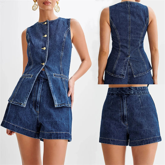 Denim 2 Pieces Sets Women