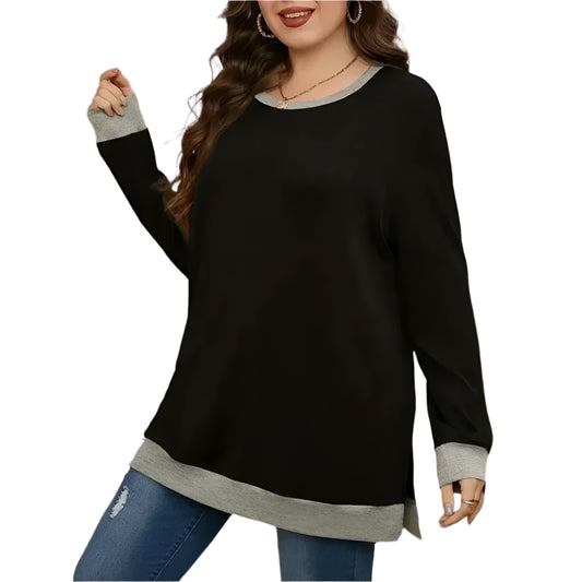 Plus Size Crew-neck Sweatshirt