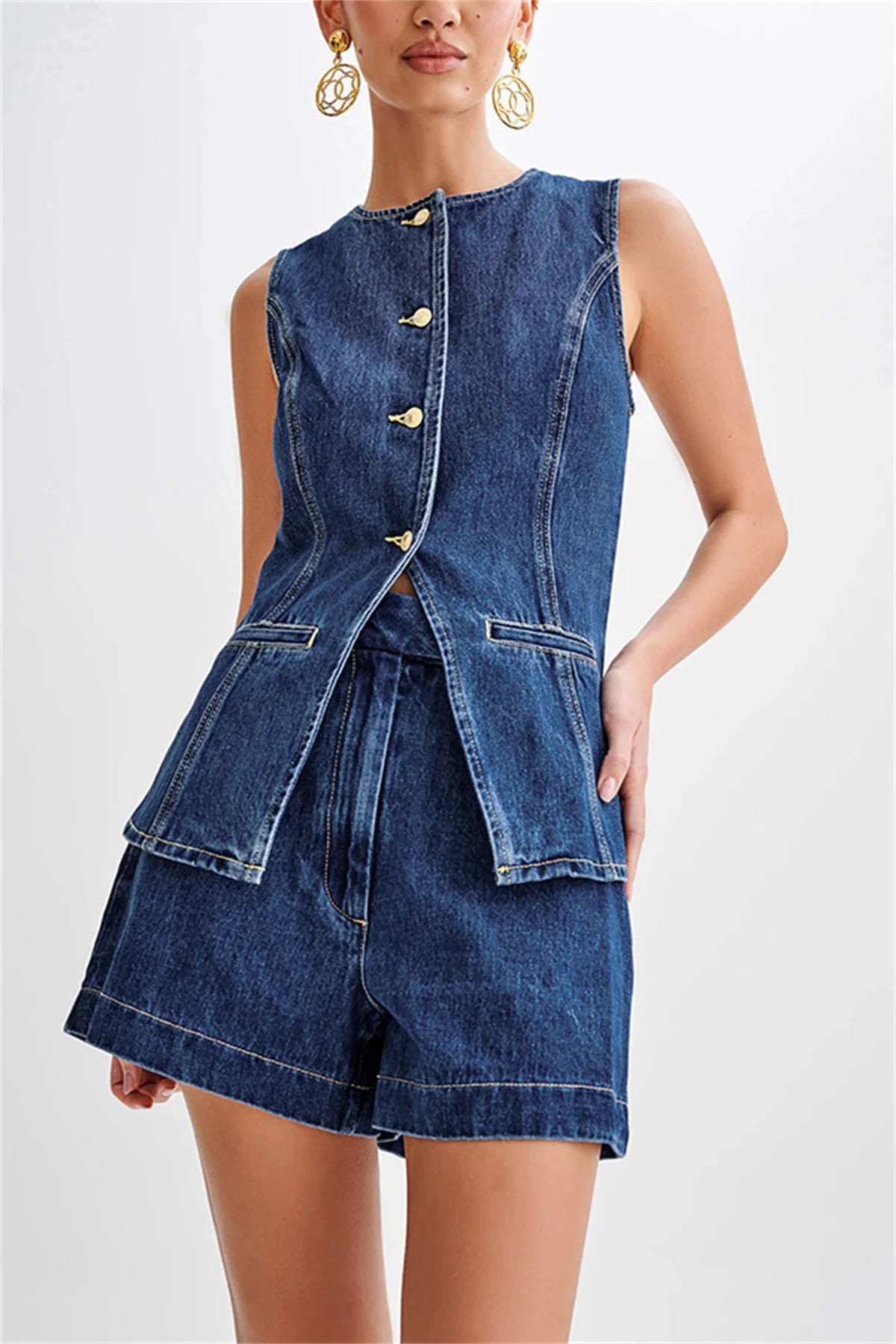 Denim 2 Pieces Sets Women