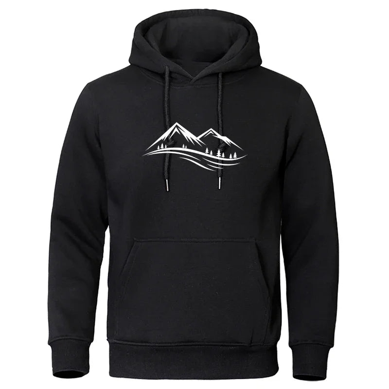 Classic Mountain Printed Hoodie