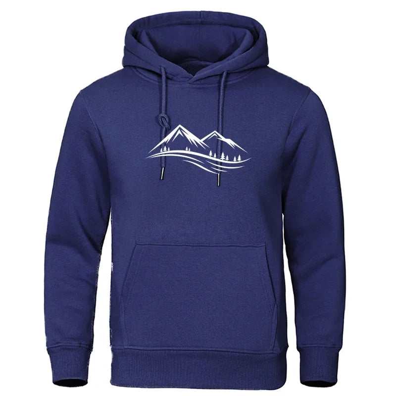 Classic Mountain Printed Hoodie