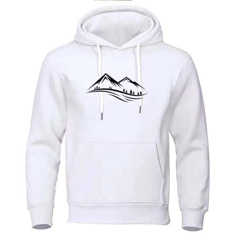 Classic Mountain Printed Hoodie